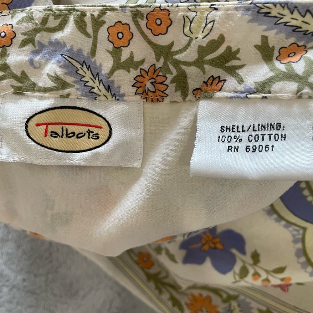 Talbots Paisley A-line Skirt - Picture 4 of 7